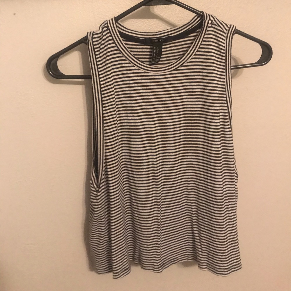 Sleeveless striped tank top